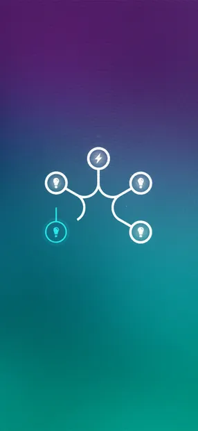 Energy board with a branching arrangement of glowing segments
