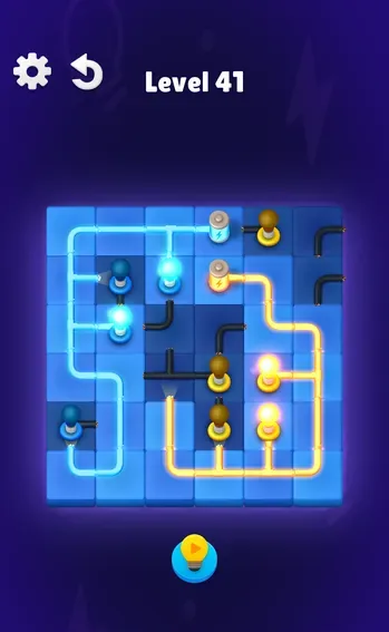 Light Connect board with two separate coloured circuits sharing the grid
