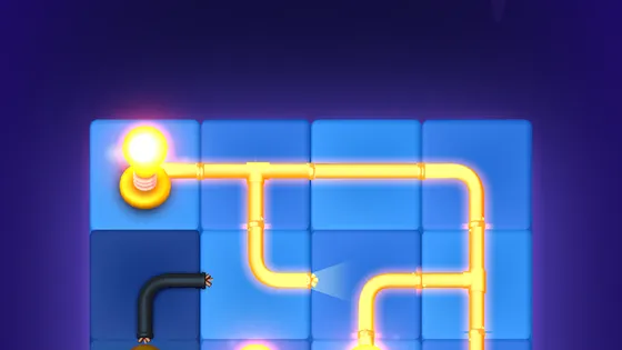 Light Connect board with a glowing line running from a battery to a lit bulb