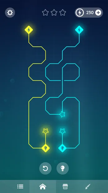 Power On puzzle mid-solve with some wire tiles still misaligned