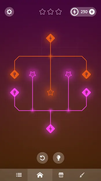 Power On later board using a warm orange palette