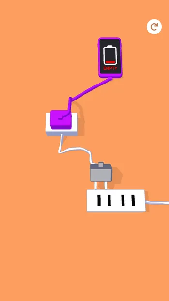 Recharge Please! completed level with every plug seated in its socket
